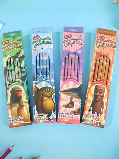 The American Version Of Shanhaijing Stylish Children's Stationery Pencils, The Best Gift For Kids, Suitable For Students To Use.