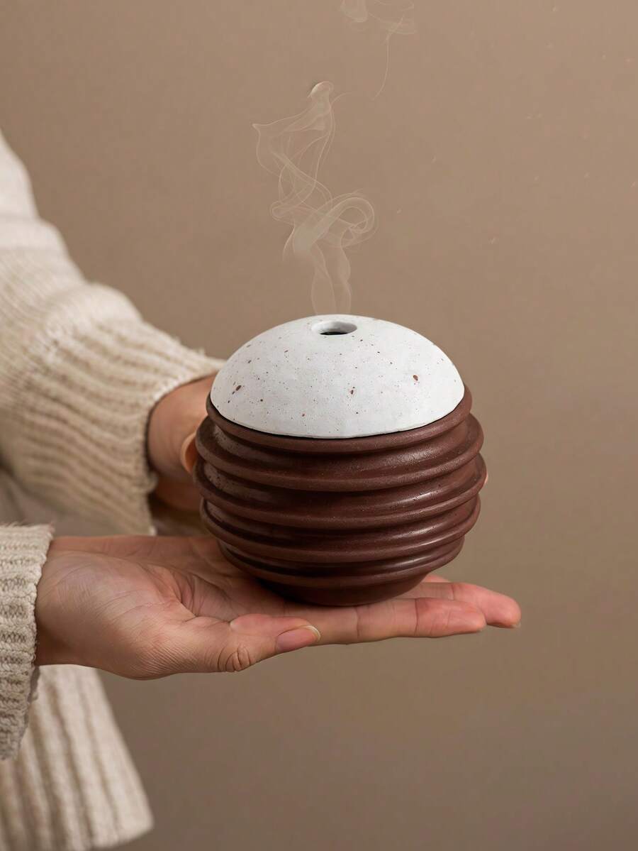 1个精美设计室内香炉,香炉装饰,香薰撒布器,阻燃防蚊香盒,家居装饰,房间装饰,Yuga工作室,露天花园,花园,花园,全套夜间用餐用具,装饰品(不含托盘配件)。 - 彩色 - 查看 1