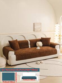 1 pieza Funda de cojín de sofá con lunares de felpa, de moda y versátil, cojín de sofá de alta calidad y lujoso, funda de sofá para todas las estaciones, antideslizante, antipolvo y antirasguños, protege el sofá, decora el sofá, adecuado para sala de estar, dormitorio, estudio, oficina, fiesta, sofá de 1 a 4 plazas, sofá en L