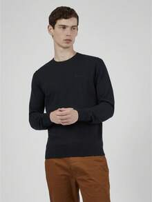 Ben Sherman Suéter Merino Cuello Redondo - Negro - Ver 1