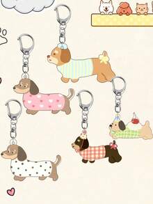 5/1pc Kawaii Cute Dachshund Keychain Bag Pendant For Daily Wear And Holiday Gift,INS Style. Dachshund Keychain School Supplies Teacher Gifts Back To School Teacher Accessories.Friends The Show,Everyday Bag Accessory, Bag Charm, Lanyard, Key Holder, Car Keyring. Ideal For Baking Lovers Gifts, Christmas Gifts,Boyfriends, Girlfriends, Family Members. Gift Ideas