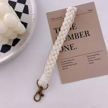 1 pieza Llavero hecho a mano de estilo bohemio y colorido, llavero de coche, dije para bolso, pulsera, ideas de regalo de Navidad, accesorios para bolsos, cordones con soporte para identificación, accesorios para automóvil, dijes para bolsos