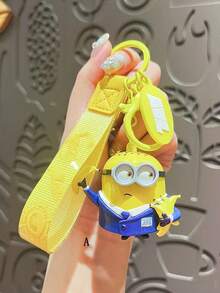 Minions Minions Secret Agent Series Keychain Cute Cartoon Figure Keyring Couple Bag Pendant Small Gift Fall Y2K
