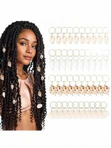 40 Pieces Of Wig Dreadlocks, Curly Hair Bangs, Braided Hair Ring,Gifts,Travel,Gifts For Women,Hair Stuff,Stocking Stuffers