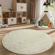 WISH TREE 8x10 Area Rugs For Living Room, Fluffy Shaggy Rug Soft Carpets, Big Rugs For Bedroom Play Room Dorm Home Decor Aesthetic Cream White - 奶油白 - 查看 9
