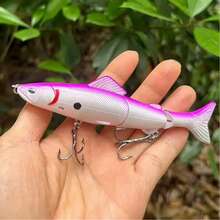 1 Set Fishing Lure Kit - Multi-Section Swimbait Lures With 3D Eyes And Laser Skin Hard Baits, Made Of ABS Material, Sharp Hooks, Targeting Aggressive Fish Species, Suitable For Freshwater And Saltwater Fishing, Freshwater Fishing Gear | Fashionable Swimbait | PVC Structure