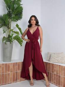 Women's Long Dress - Burdeos - Ver 2