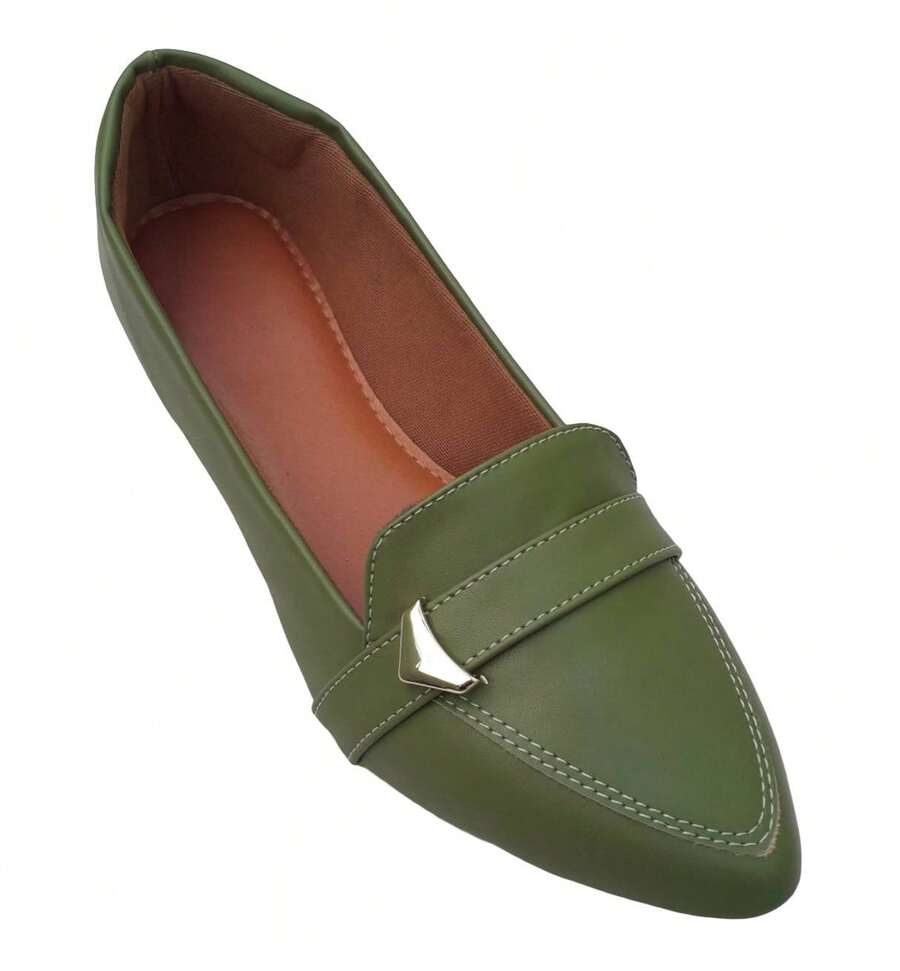 Women's Moccasin Shoes - Verde Exército - View 1