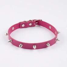 Collar Ladies Punk Spikes Rivets Leather Collar European American Necklace Cosplay Goth Rock Neck Chain Leather Chain - trắng - Xem 10