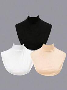 3 件套女士围脖保暖羊毛立领围脖围巾，防风舒适颈部保暖，适合所有季节 - 彩色 - 查看 11