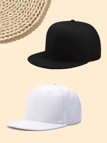 1pc Unisex Flat Brim Hip Hop Hat, Stylish Street Dance 3D Graphic, Multi-Color, Adjustable, Casual Outdoor Sports Beach, Polyester Patchwork Hard Top Baseball Cap, Suitable For Spring, Summer, Autumn, Winter