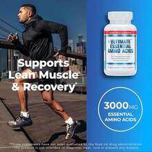 Ultimate 100% Essential Amino Acid Supplement - 3rd Party Tested - 300 Easy-To-Swallow, 1g Coated Tablets - All 9 EAA With 40% Leucine In Optimized BCAA Ratio - Improve Fitness &Amp; Performance - Non-GMO - Flavor NameA - 查看 3