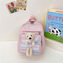 Women's Backpack Random Shipment Model Small Girl With Teddy Bear Decoration Cute Casual Backpack - 粉色 - 查看 3