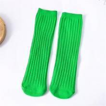 10 Pairs 2-12 Years Old Kids Rainbow Mid-Calf Socks, New Design Straight-Cut Solid Color Candy Socks For Boys And Girls