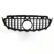 Auto-Fronthaubengrill, Frontstoßstangen-Mittelgrill, kompatibel mit E-Klasse W213 C238 2016–2019, Ersatzteile für Stoßstangengrill - Schwarz - Übersicht 3