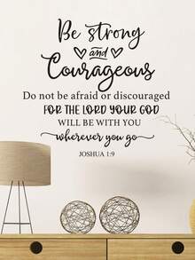 圣经经文励志墙贴，卧室客厅儿童房装饰励志语录贴纸，家居装饰，房间灵感，励志语录，现代墙面艺术，自粘贴纸，PVC材质，撕下即贴，语录贴纸，室内设计师，办公室励志 - 彩色 - 查看 8