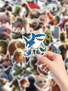 50 PCS Whimsical Cartoon Animal & Object Stickers Pack Vibrant Quirky Decals For Laptop Water Bottle Skateboard DIY Fun Decor--Funny Mixed Cartoon Creatures Stickers Pack Colorful Whimsical Decals For Journal Laptop DIY Crafts Unique Decor, Abstract Animal Stickers Tung Tung Sahur Italian Brainrot Animals Cartoon Decal DIY, Italian Brainrot, Tungtungtung Sahur, Tralalero Tralala, Boneca Ambalam, Brr Brr Patapim, Cabucino Assasino - Multicolor - View 5