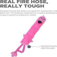 Outward Hound Fire Biterz Turtle Plush Firehose Material Interactive Dog Toy, Medium - MàuD - Xem 2