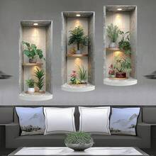 3pcs/Set Nordic Green Plant Theme Faux Arch Window Stickers. Self-Adhesive Removable Decorative Decals, Suitable For Christmas, Halloween, Thanksgiving, Valentine's Day, Spring Festival, Easter, New Year, Independence Day And Other Holidays, Applicable To Party, Office, Home, Living Room, Bedroom, Bathroom, Kitchen, Garden, Room, House And Other Scenarios, Suitable For Party, Office, Home, Living Room, Bedroom, Bathroom, Kitchen, Garden, Room, House And Other Room Decorations Christmas Decoration XMAS Decor Christmas Tree Gift Decor Thanksgiving Wedding Home Decor Home Decor Fall Decor Autumn Decor Birthday Decorations For Gifts Party Supplies Indoor Holiday Festival Decor Halloween Decor Wall Decor Halloween Ornaments