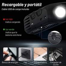 3pcs Lampara de Cabeza - Impermeable Linterna de Cabeza LED de Deteccin Inteligente Brillante Lmpara de Cabeza con USB Gran Angular de 230 para Acampar, Correr, Caminar - inicial - Ver 3