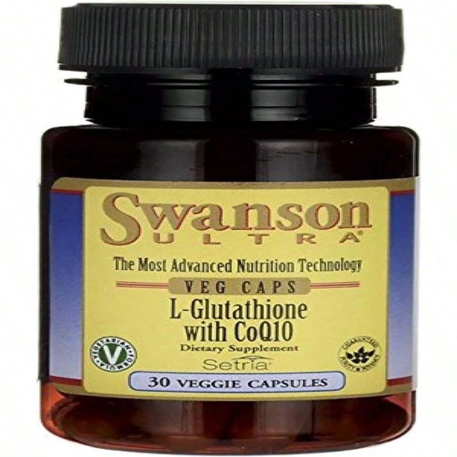 Swanson ULT L-GLUTATHIONE W_COQ10 30 Vegan C - White - View 1