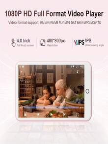 Oilsky 80GB MP3 播放器，带蓝牙和 WiFi，MP3 和 MP4 音乐播放器，带 Spotify、Music、Deezer、Audible、浏览器，4.0 英寸 IPS 触摸屏 Android 播放器，带扬声器、FM 收音机，最高 512GB