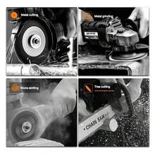 Esmeriladora Angular Pulidora Electrica 5in Con 2 Batería - Gris - Ver 4