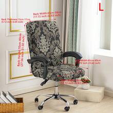 1PC Stretch Printed Computer Office Chair Covers, Soft Desk Rotating Chair Slipcovers, Removable Washable Anti-Dust Spandex Chair Protector Cover With Zipper For Office Home Decor - Multicolor - View 15