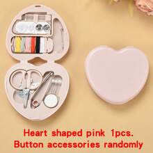 pince 16pcs/set Plastic Sewing Machine Thread Set, Modernist Portable Hand Sewing Thread Kit For Crafts - Pink - View 6