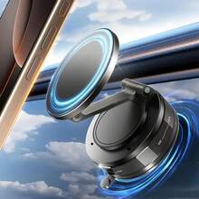 360° Rotating Magnetic Phone Holder, Foldable & Extendable, Universal Compatibility, Non-Waterproof, Portable, Suitable For Car/Bathroom/Travel/Gym/Smooth Surface. Note: Only Supports Installation On Smooth Surfaces. - Black - View 21