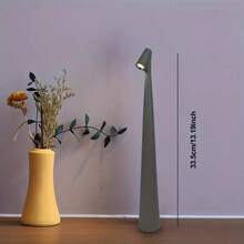 Rechargeable LED Desk Lamp - Matte Black Dimmable Touch Control Desk Light, Suitable For Home Office, Living Room, Bedroom Decor, Rechargeable Desk Lamp, Bedroom Lighting, Modern Design, Durable Plastic