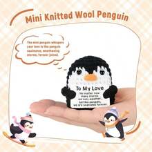 1pc Crocheted Penguin Gift - Handmade Plush Doll, Suitable For Women, Men, Friends, Coworkers, Teachers - Birthday, Graduation, Christmas Encouragement Gift. This Handcrafted Crocheted Penguin Will Make A Unique Thank You Gift For Teachers, Nurses. - Multicolor - View 4
