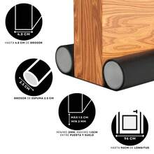 1/2/4 Guardapolvo Cubre Puerta Evita Insecto Impermeable Sellador Polvo Vmingo - Negro - Ver 7
