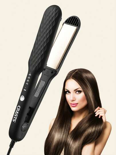  CRASTS Professional Straightening And Curling Hair Iron With Display, Dual-Use Salon Hair Styling Tool, Straightener For Bangs And Inward Curling, Damage-Free