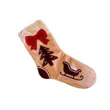 1pc Pet Christmas Squeaky Hide And Seek Sock Toy, With Crinkle Paper, Cartoon Christmas Element Pattern, Perfect Gift For Pets On Christmas Eve And Christmas