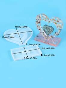 DIY Crystal Epoxy Resin Mold Love Photo Frame Silicone Mold - 白色 - 查看 13