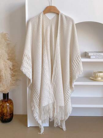 1pc Women's Knitted Abacus Warm Scarf Shawl, Suitable For Daily Use In Autumn/Winter For Dress