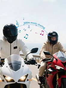 1/2pcs Motorcycle Wireless Intercom, 500m Wireless Intercom For 2 People, 1000mAh Battery, Helmet Headset Design, Waterproof & Noise Cancelling, Safer Riding, Motorcycle Communication, High-Quality Audio, Motorcycle Intercom, Best Gift For Halloween And Christmas