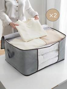 Foldable Storage Containers - Clothes Storage Bags With Lids And Handle For Organizing Bedroom Closet Clothing Comforter Organization And Storage, Ideal For Home, Bedroom, Dorm, Spa Wardrobes Under-Bed Storage