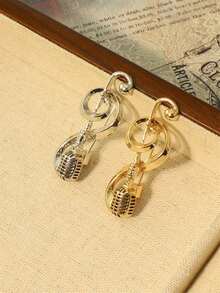 1 Stück Musiknoten geformte Emaille Brosche, minimalistische Metalldekor