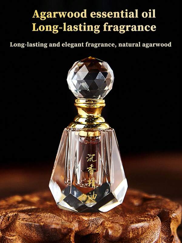 1g, Aceite Esencial, Aceite Esencial de Madera de Agar, 100% Natural Sin Aditivos, Extraído de Madera Cruda, Rico en Aceite, Fragancia Duradera, Fragancia Suave, Reconfortante para el Espíritu, Vigorizante para el Espíritu, Purificador del Aire, Calmante de los Nervios y Ayuda al Sueño