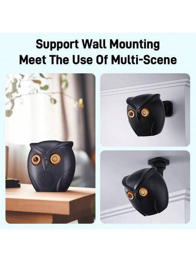 Owl Design WiFi Camera, Full HD Lens, Smart Home Security Camera, Two-Way Audio, Full-Color Night Vision, Motion Detectio, Cloud Storage/TF Card Storage, Home Monitor, Pet Monitor, Suitable For Indoor And Outdoor Use, ICSEE APP view 7