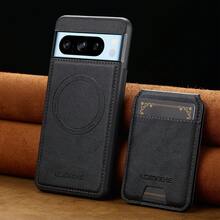 OUKNOEO Detachable Magnetic Wireless Charging Faux Leather Phone Case, Compatible With IPhone 17 Air 16e 15 14 13 Pro Max S26 S25 Edge S24 Ultra Plus A37 A57 Pixel 10 9 8 7, With Card Holder, 3 Card Slots, Anti-Theft Card Pocket - Black - View 55