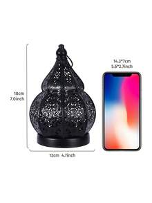 1pc European Style Metal Hollow Gourd Shaped Decorative Candle Holder Lamp, Suitable For Church Decor, Ramadan Lantern, Islamic Style, Moroccan Decor, Home Room Decor, Bar, Restaurant Decor, And Gift - Multicolor - View 12