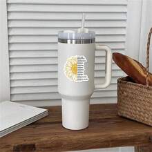 Adesivo com citação positiva 2 peças, decalque de vinil inspirador de girassol, adesivo com mensagem motivacional e inspiradora, adesivo à prova d'água para laptop, diário, garrafa de água, decoração pessoal, ideia de presente, decalque estético de girassol para autoaperfeiçoamento e encorajamento, adesivo de motivação para saúde mental