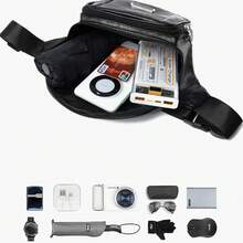 Men's Vintage Brown PU Leather Crossbody Bag, Large Capacity Casual Waist Pack With Adjustable Strap