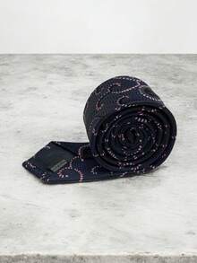 Luxury Men's Skinny Ties Polyester Silk Solid Polka Dot Striped Check Skinny Jacquard Groomsman Tie - 淺灰紫 - 查看 2