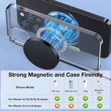 15W Magnetic Wireless Charger Compatible With IPhone 12/13/14/15/16 Series, Magsafe Apple Charger, Type C + USB A Interfaceoffice,Dorm,Homephone Charger - Silvery White - View 3