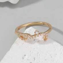 خاتم بيان الحب العربي المطلي بالذهب عيار 18 قيراط مرصع بالزركونيا، أنيق وعملي للنساء والأحباء، مناسب للاستخدام اليومي والحفلات والأعياد والمناسبات، هدية مجوهرات أنيقة