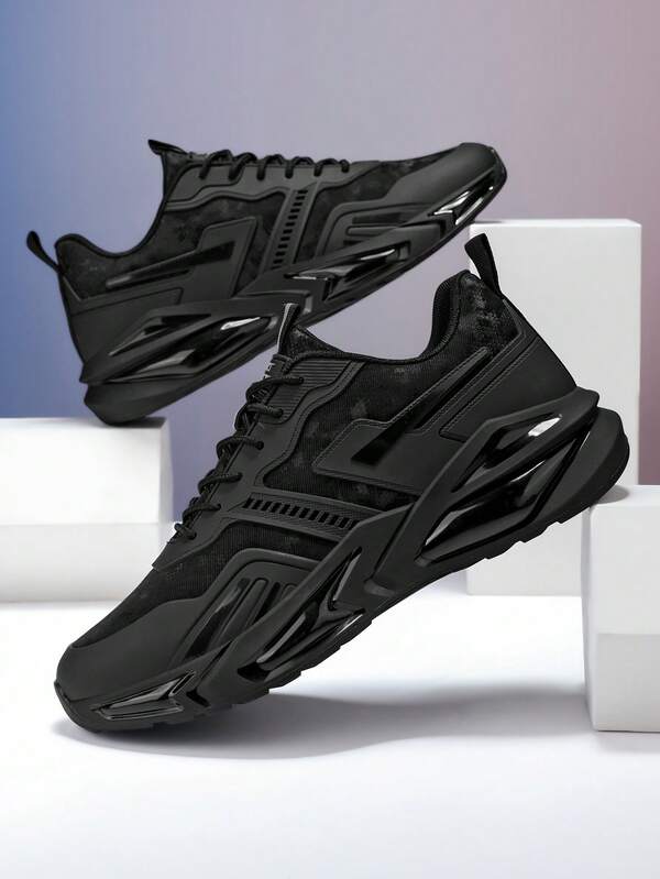 Men's Casual Air Cushion Sports Shoes, Comfortable Shock Absorption And Non-Slip Design Running Shoes, Suitable For Outdoor Sports And Daily Wear